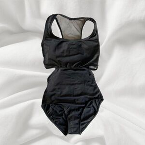 Black Cutout One-Piece Swimsuit